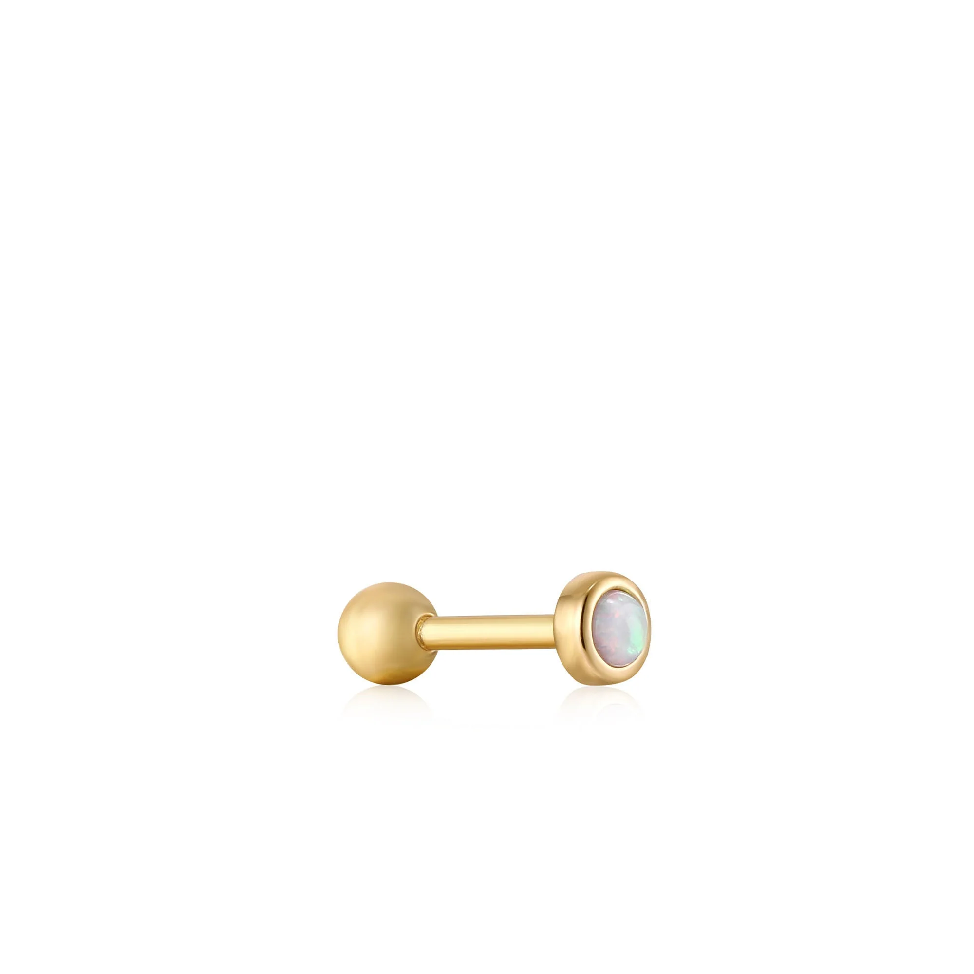 Boucle d'oreille simple dorées avec opale E035-11G