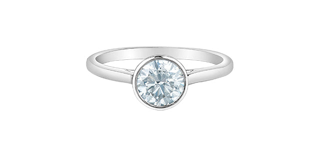 Solitaire rond entouré