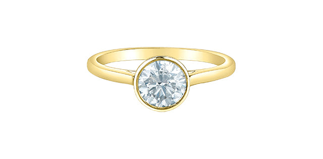 Solitaire rond entouré