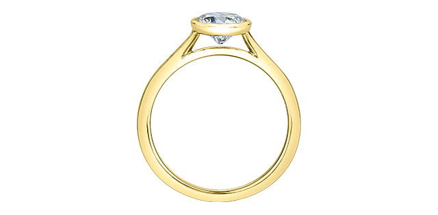 Solitaire rond entouré