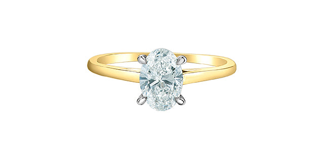 Solitaire oval classique