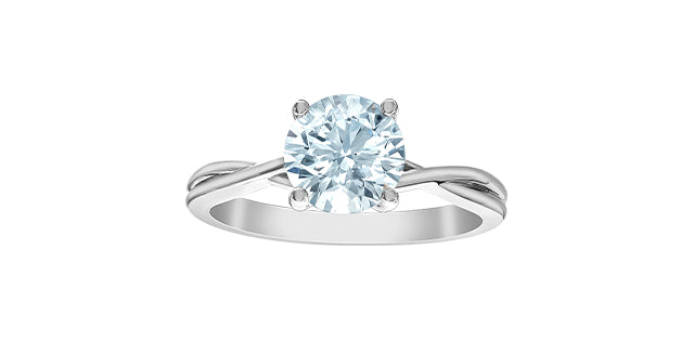 Solitaire jonc croisé