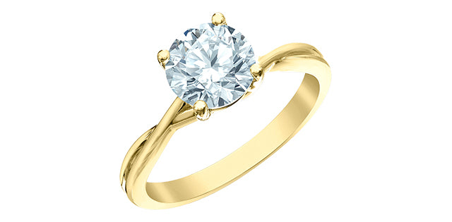 Solitaire jonc croisé