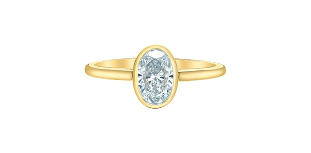 Solitaire oval entouré