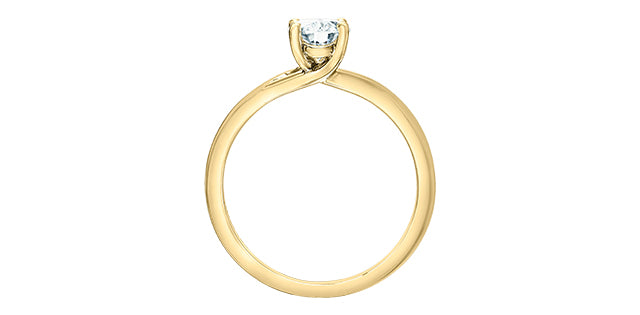 Solitaire oval jonc croisé