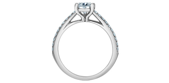 Solitaire Poire pavé