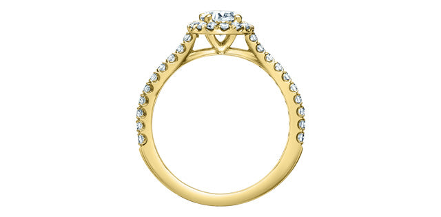 Solitaire oval serti