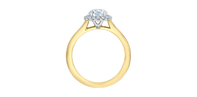 Solitaire entouré serti