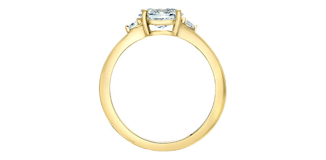 Solitaire oval trinité horizontal
