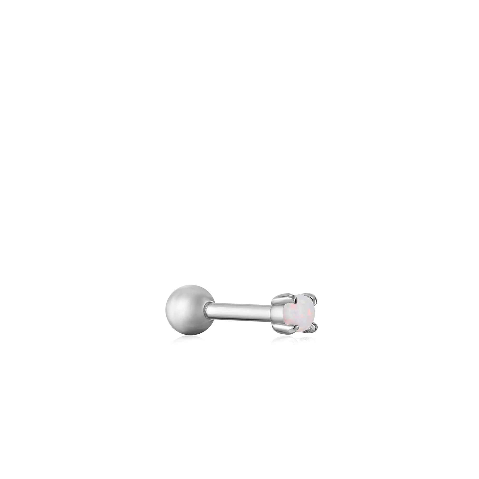 Boucle d'oreille simple argent avec opale E034-01H